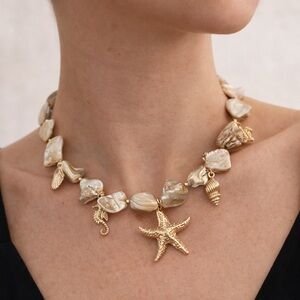 Seashell Starfish Summer Necklace